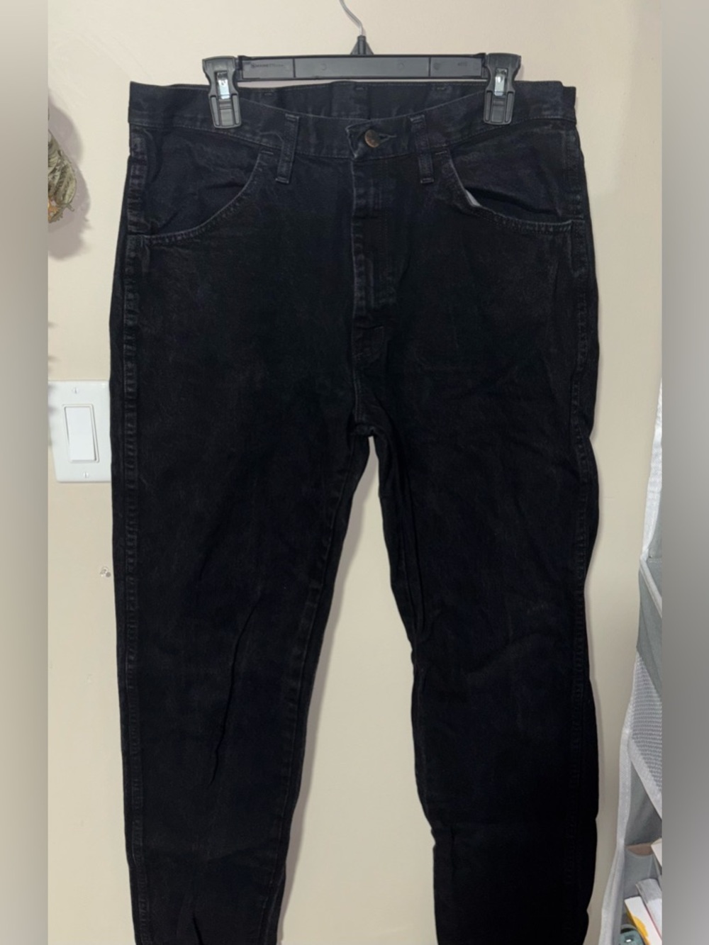 Rustler Black High-Rise Straight-Leg Jeans